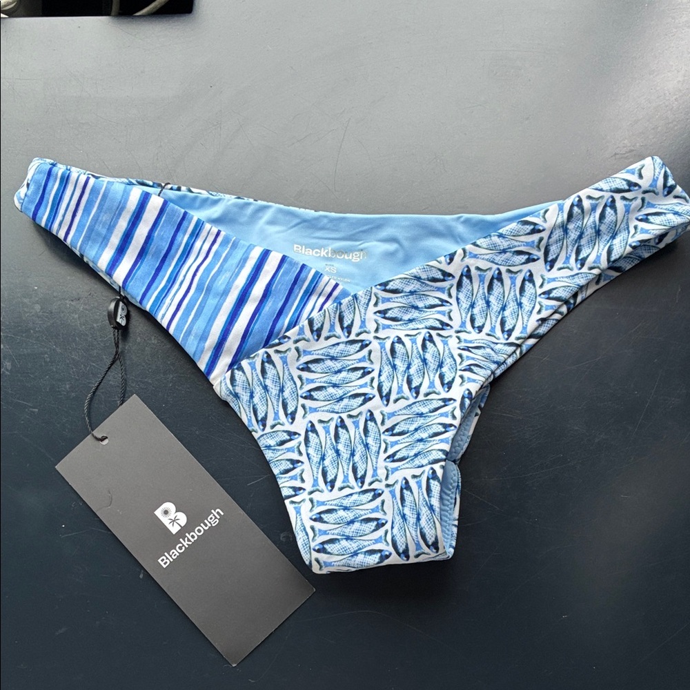 Blackbough NWT XS Amber Cheeky Bikini Bottom Pesce Blue
